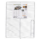 Grelha Quadrada 37x47cm Aço Cinza Naterial