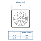 Grelha Quadrada Aço Inox C/ Caixilho E Fecho 15x15 1917 Fani