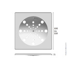 Grelha Quadrada Com Fecho Para Caixas Sifonadas E Ralos 15x15