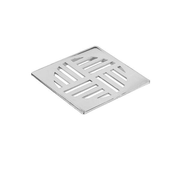 Grelha Quadrada Cromada Para Caixa Sifonada - Krona, Tamanho: