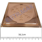 Grelha Quadrada Inox Com Caixilho Rose 15cm - Estilmax