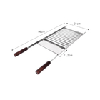 Grelha Queijeira Chapa Auxiliar Com Borda Aço Inox 31x50cm -