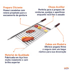 Grelha Queijeira Chapa Auxiliar Com Borda Aço Inox 31x50cm -