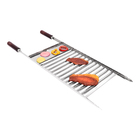 Grelha Queijeira Chapa Auxiliar Com Borda Aço Inox 31x50cm -