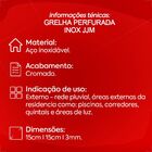 Grelha Ralo Linear Inox Perfurada Jjm 15x15