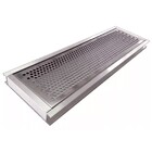 Grelha Ralo Linear Perfurado Inox 20x100 Prata Água Pluvial
