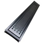 Grelha Ralo Linear Perfurado Inox 20x100 Preto Água Pluvial
