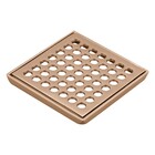 Grelha Ralo Quadrado Grande 15x15 Champanhe Fani