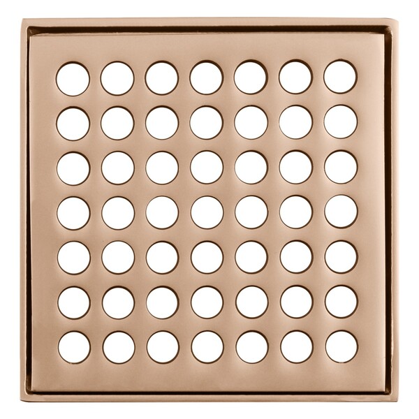 Grelha Ralo Quadrado Grande 15x15 Champanhe Fani