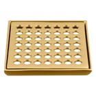 Grelha Ralo Quadrado Grande 15x15 Gold Fani