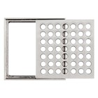 Grelha Ralo Quadrado Grande 15x15 Grafite Escovado Fani