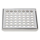 Grelha Ralo Quadrado Grande 15x15 Grafite Escovado Fani