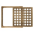 Grelha Ralo Quadrado Grande 15x15 Latão Bruto Fani