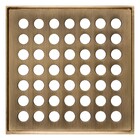 Grelha Ralo Quadrado Grande 15x15 Latão Bruto Fani