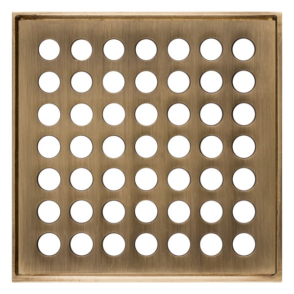 Grelha Ralo Quadrado Grande 15x15 Latão Bruto Fani