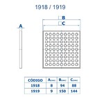Grelha Ralo Quadrado Grande 15x15 Preto Brilhante Fani