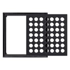 Grelha Ralo Quadrado Grande 15x15 Preto Brilhante Fani