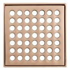 Grelha Ralo Quadrado Pequeno 10x10 Champanhe Fani