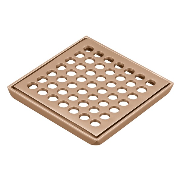 Grelha Ralo Quadrado Pequeno 10x10 Champanhe Fani