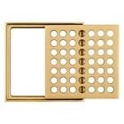 Grelha Ralo Quadrado Pequeno 10x10 Gold Fani