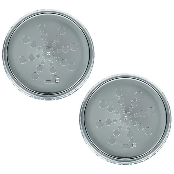 Grelha Ralo Redonda C/ Caixilho 10 X 10 2 Peças Click On Aço
