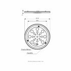 Grelha Redonda C/ Caixilho 10cm