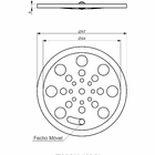 Grelha Redonda Fecho 10cm