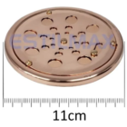 Grelha Redonda Inox Com Caixilho Rose 10cm - Estilmax