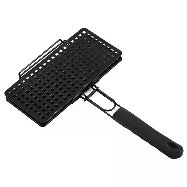 Grelha Retangular Easy Grill Antiaderente Com Cabo Emborracha