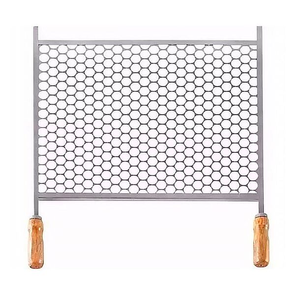 Grelha Retangular Para Churrasqueira Em Aço Inox 30x50cm