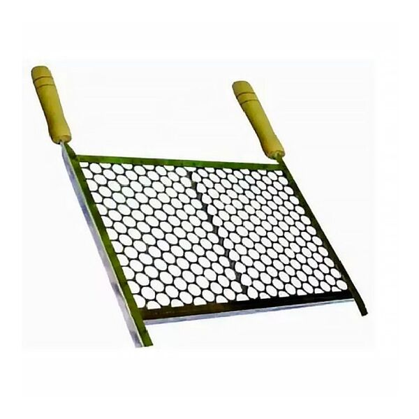 Grelha Retangular Para Churrasqueira Em Aço Inox 60x50com