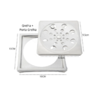 Grelha Tampa Aço Inox 10x10cm Abre/fecha Banheiro Academia Ca
