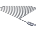 Grelha Uruguaia Barra Redonda Inox Reta Chapa Auxiliar 80x40