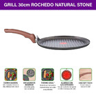 Grill Antiaderente Natural Stone Redondo 30cm Rochedo