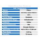 Grill e Sanduicheira Jumbo Steel Philco 127V