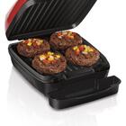 Grill Elétrico Hamilton Beach,vermelha, 1005w Real.