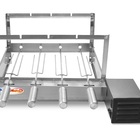 Grill Giratorio Churrasqueira Inox 4 Espetos Motor Weg Bivolt