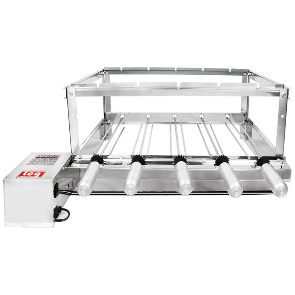 Grill Giratorio Churrasqueira Inox 5 Espetos Motor Lado Esque