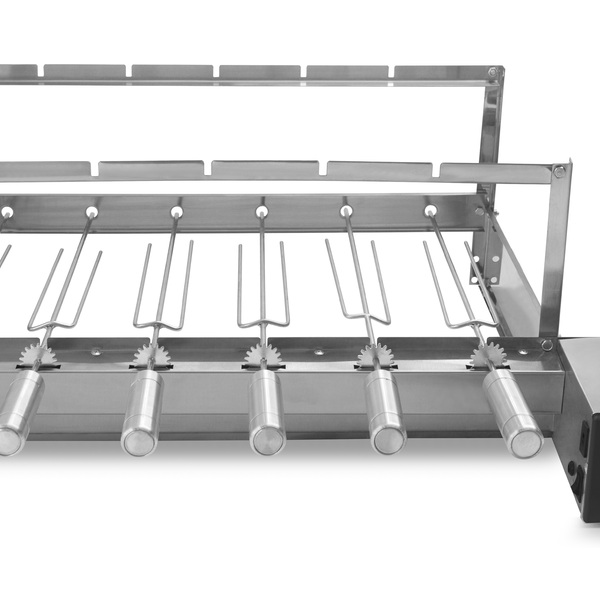 Grill Giratorio Churrasqueira Inox 6 Espetos Motor Weg Bivolt