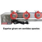 Grill Giratório Inox 3 Espetos Churrasqueiras Pré Moldada Iss
