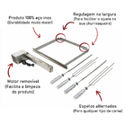 Grill Giratório Inox 4 Espetos Churrasqueiras Pré Moldada Iss
