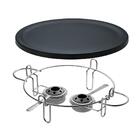 Grill Para Carne Na Pedra Fondue Rechaud 37cm C/ 8 Pastilhas