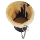 Guampa Copo Para Tererê De Chifre Com Corrente Artesanal Mesc