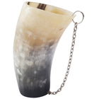 Guampa Copo Para Tererê De Chifre Com Corrente Artesanal Mesc