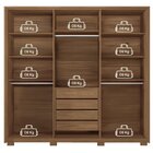 Guarda- Roupa Coimbra 4 Portas 4 Gavetas Com Espelho E Pés Ja