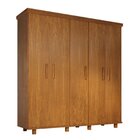 Guarda- Roupa Ibiza 5 Portas - 100% Madeira  Mogno Mel
