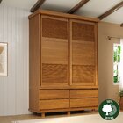 Guarda- Roupa Veneziana 2 Portas De Correr Madeira Maciça Mog