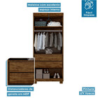 Guarda Roupa 02 Portas 02 Gavetas Master Benetil - Avelâ/off