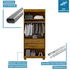 Guarda Roupa 02 Portas 02 Gavetas Master Benetil - Rovere (be