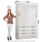 Guarda-roupa 02 Portas De Correr 06 Gavetas Sevilha Branco